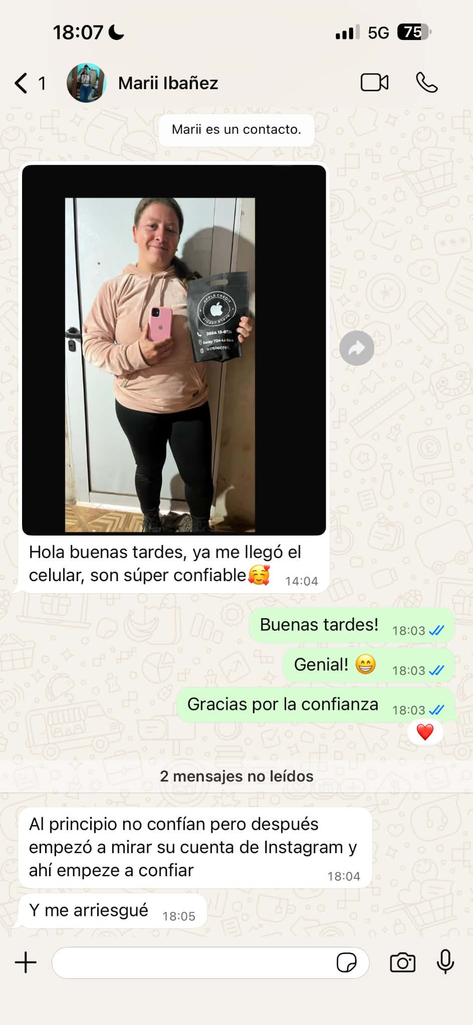 Mari de General Pinedo, Chaco, recibió su iPhone por envío desde Apple Credit